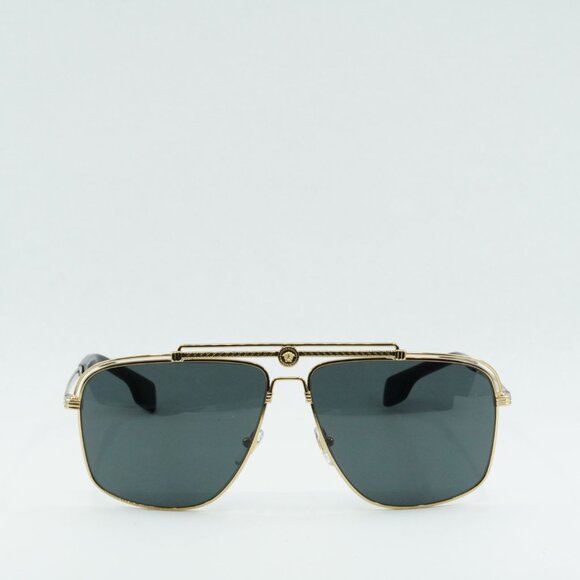 Versace VE2242 100287 Aviator Sunglasses – Gold/Grey - Picture 3 of 12